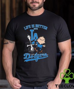 Peanuts Snoopy And Charlie Brown Life Is Better With Los Angeles Dodgers Shirt