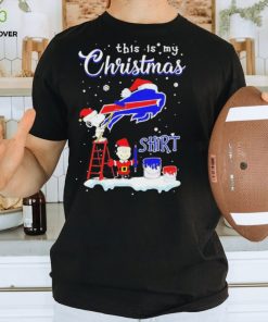 Peanuts Snoopy And Charlie Brown Wall Paint Buffalo Bills This Is My Christmas Shirt