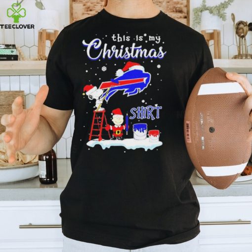 Peanuts Snoopy And Charlie Brown Wall Paint Buffalo Bills This Is My Christmas Shirt