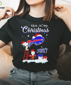 Peanuts Snoopy And Charlie Brown Wall Paint Buffalo Bills This Is My Christmas Shirt