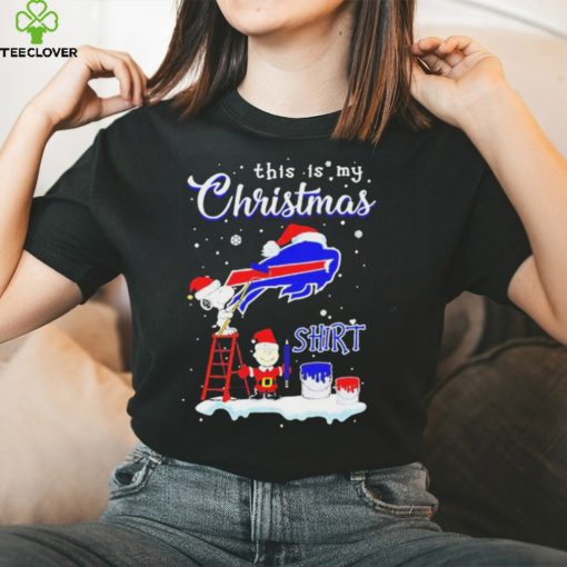 Peanuts Snoopy And Charlie Brown Wall Paint Buffalo Bills This Is My Christmas Shirt