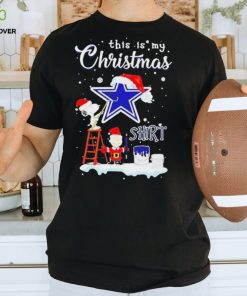 Peanuts Snoopy And Charlie Brown Wall Paint Dallas Cowboys This Is My Christmas Shirt