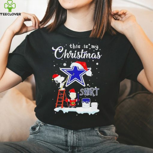 Peanuts Snoopy And Charlie Brown Wall Paint Dallas Cowboys This Is My Christmas Shirt