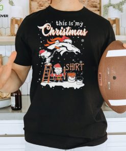 Peanuts Snoopy And Charlie Brown Wall Paint Denver Broncos This Is My Christmas Shirt