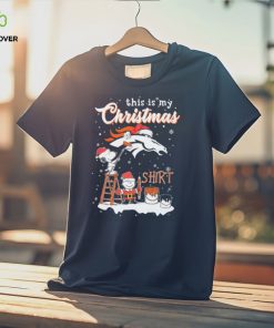 Peanuts Snoopy And Charlie Brown Wall Paint Denver Broncos This Is My Christmas Shirt