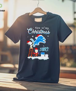 Peanuts Snoopy And Charlie Brown Wall Paint Detroit Lions This Is My Christmas Shirt