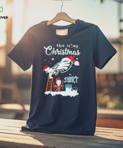 Peanuts Snoopy And Charlie Brown Wall Paint Philadelphia Eagles This Is My Christmas Shirt