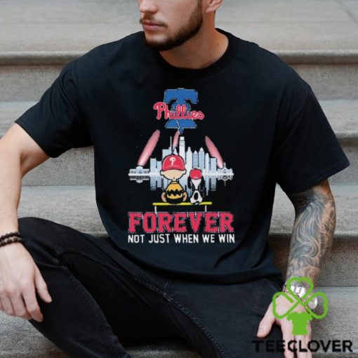 Peanuts Snoopy And Charlie Brown Watching Philadelphia Phillies Forever Not Just When We Win Shirt