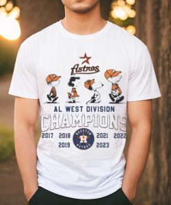 Peanuts Snoopy And Friend Houston Astros 2017 2023 Al West Division Champions Shirt