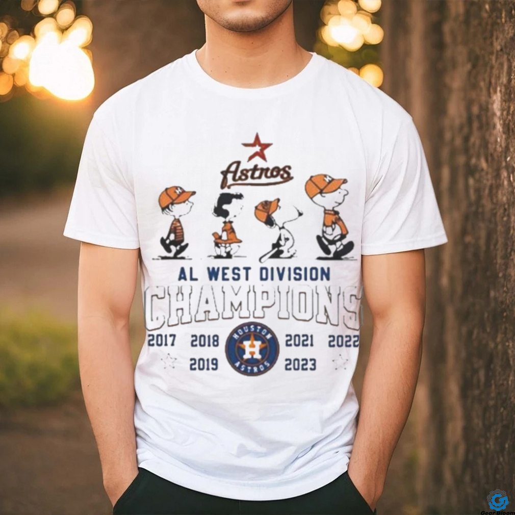 Original Peanuts Snoopy And Friend Houston Astros 2017-2023 Al West Division  Champions Shirt, hoodie, sweater, long sleeve and tank top