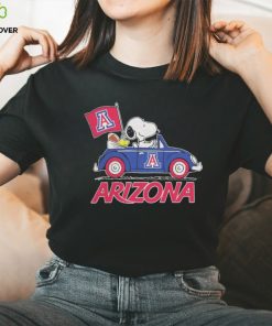 Peanuts Snoopy And Woodstock Arizona Wildcats On Car 2023 t shirt