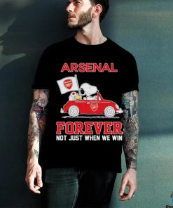 Peanuts Snoopy And Woodstock On Car Arsenal Shirt