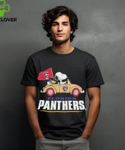 Peanuts Snoopy And Woodstock On Car Florida Panthers Hockey Shirt
