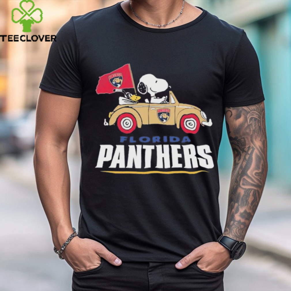 Peanuts Snoopy And Woodstock On Car Florida Panthers Hockey Shirt Peanuts Snoopy And Woodstock On Car Florida Panthers Hockey Shirt
