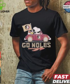 Peanuts Snoopy And Woodstock On Car Florida State Seminoles Go Noles Shirt
