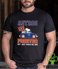 Peanuts Snoopy And Woodstock On Car Houston Astros Forever Not Just When We Win Shirt