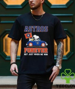 Peanuts Snoopy And Woodstock On Car Houston Astros Forever Not Just When We Win Shirt