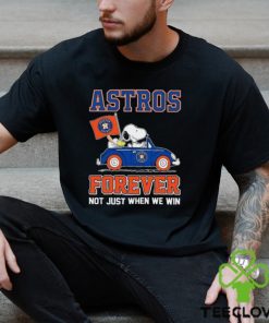 Peanuts Snoopy And Woodstock On Car Houston Astros Forever Not Just When We Win Shirt