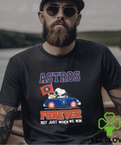 Peanuts Snoopy And Woodstock On Car Houston Astros Forever Not Just When We Win Shirt