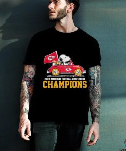 Peanuts Snoopy And Woodstock On Car Kansas City Chiefs 2023 AFC Champions Shirt 2 Peanuts Snoopy And Woodstock On Car Kansas City Chiefs 2023 AFC Champions Shirt