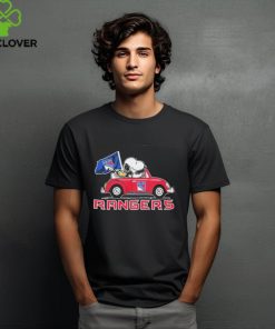 Peanuts Snoopy And Woodstock On Car New York Rangers Hockey Shirt