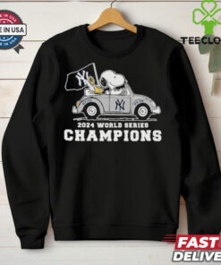 Peanuts Snoopy And Woodstock On Car X New York Yankees World Series Champions Shirt 2 Peanuts Snoopy And Woodstock On Car X New York Yankees World Series Champions Shirt