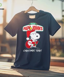 Peanuts Snoopy And Woodstock Papa John’s Pizza Christmas Spirit Shirt