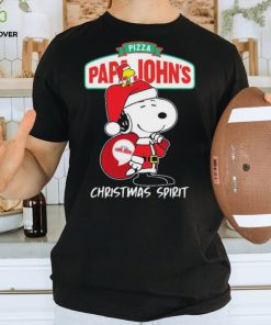 Peanuts Snoopy And Woodstock Papa John’s Pizza Christmas Spirit Shirt