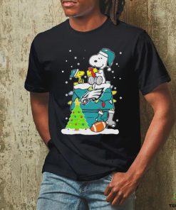 Peanuts Snoopy And Woodstock Philadelphia Eagles Merry Christmas Shirt