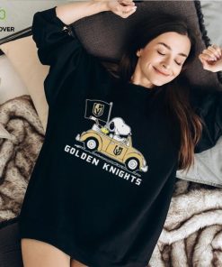 Peanuts Snoopy And Woodstock Vegas Golden Knights On Car Shirt