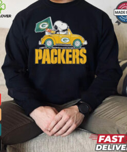 Peanuts Snoopy And Woodstock X Green Bay Packers On Car Shirt