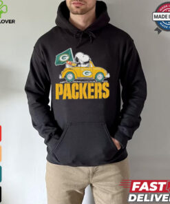 Peanuts Snoopy And Woodstock X Green Bay Packers On Car Shirt