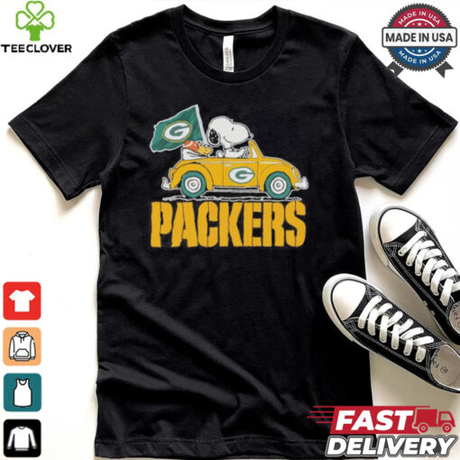 Peanuts Snoopy And Woodstock X Green Bay Packers On Car Shirt