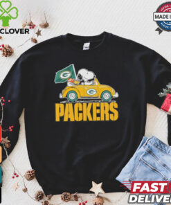 Peanuts Snoopy And Woodstock X Green Bay Packers On Car Shirt