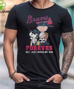 Peanuts Snoopy Charlie Brown And Woodstock Atlanta Braves Forever Not Just When We Win Tee Shirt 1 Peanuts Snoopy Charlie Brown And Woodstock Atlanta Braves Forever Not Just When We Win Tee Shirt