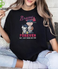 Peanuts Snoopy Charlie Brown And Woodstock Atlanta Braves Forever Not Just When We Win Tee Shirt 2 Peanuts Snoopy Charlie Brown And Woodstock Atlanta Braves Forever Not Just When We Win Tee Shirt