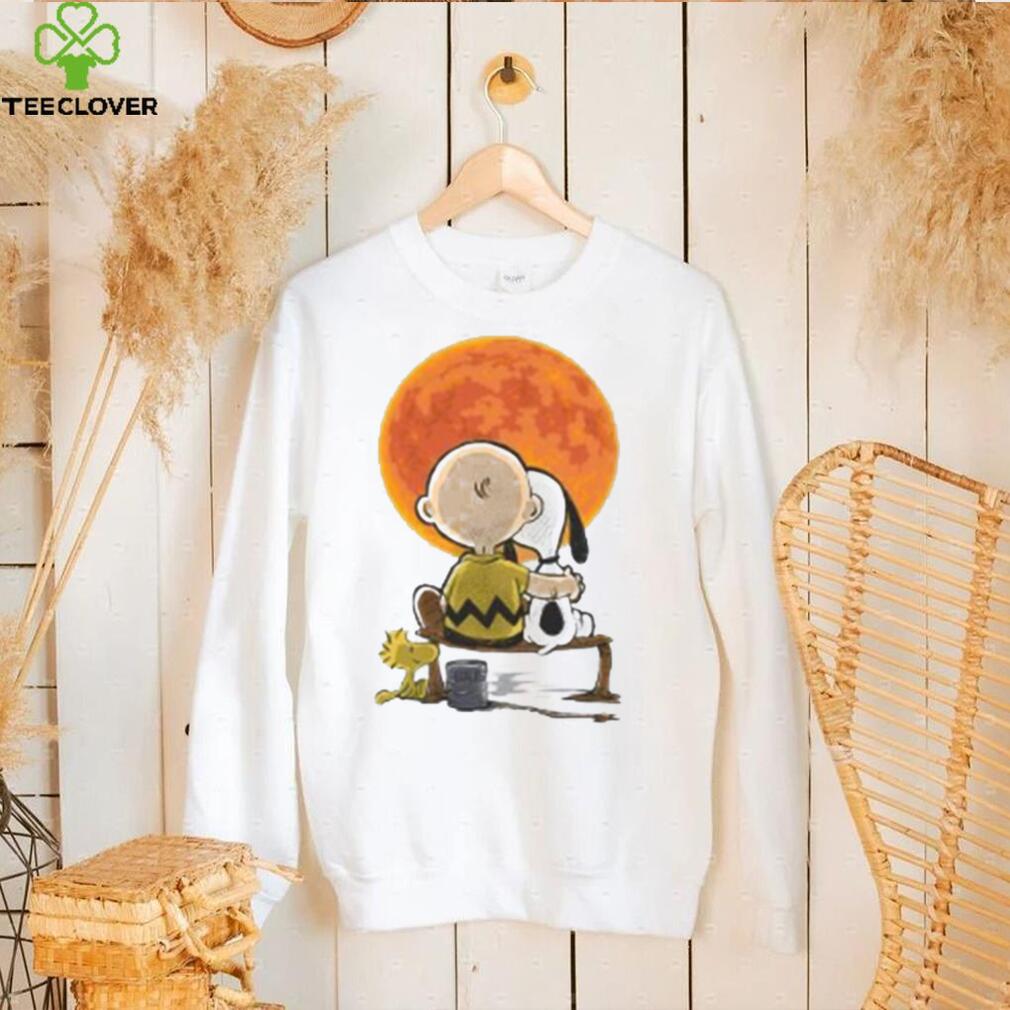 Peanuts Snoopy Charlie Brown Woodstock Under Full Moon Charlie Brown Halloween Shirt Peanuts Snoopy Charlie Brown Woodstock Under Full Moon Charlie Brown Halloween Shirt