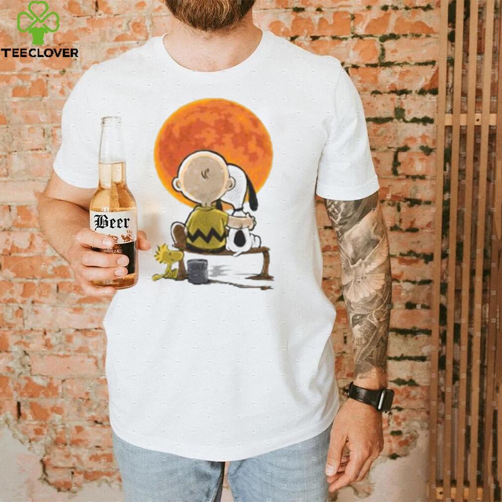 Peanuts Snoopy Charlie Brown Woodstock Under Full Moon Charlie Brown Halloween Shirt Peanuts Snoopy Charlie Brown Woodstock Under Full Moon Charlie Brown Halloween Shirt