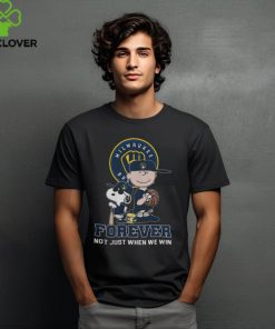 Peanuts Snoopy Charlie Brown x Woodstock Milwaukee Brewers Forever Not Just When We Win Tee hoodie, sweater, longsleeve, shirt v-neck, t-shirt
