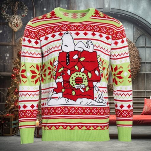 Peanuts Snoopy Dog House Ugly Christmas Sweater