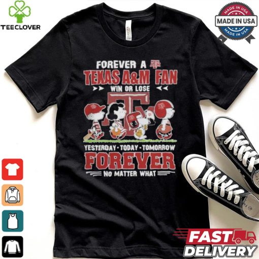 Peanuts Snoopy Forever A Texas A&M Aggies Fan Forever No Matter What 12th T Shirt