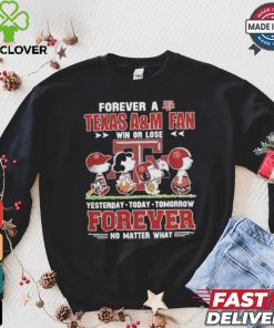 Peanuts Snoopy Forever A Texas A&M Aggies Fan Forever No Matter What 12th T Shirt