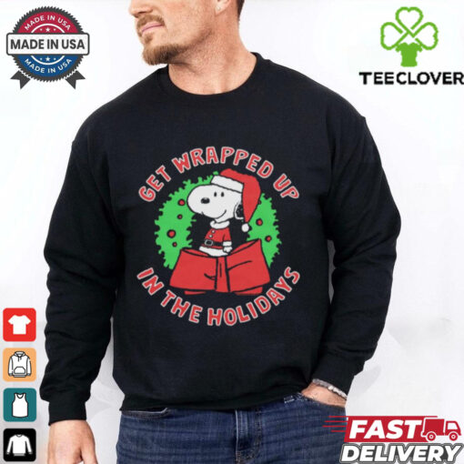 Peanuts Snoopy Get Wrapped Up In The Holidays Christmas 2024 t hoodie, sweater, longsleeve, shirt v-neck, t-shirt