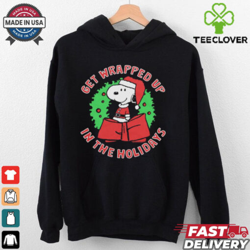 Peanuts Snoopy Get Wrapped Up In The Holidays Christmas 2024 t hoodie, sweater, longsleeve, shirt v-neck, t-shirt