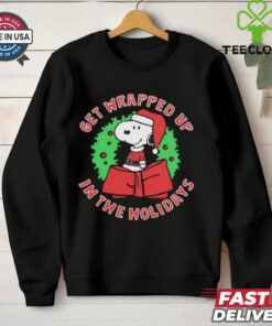 Peanuts Snoopy Get Wrapped Up In The Holidays Christmas 2024 t hoodie, sweater, longsleeve, shirt v-neck, t-shirt