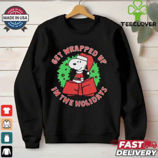 Peanuts Snoopy Get Wrapped Up In The Holidays Christmas 2024 t hoodie, sweater, longsleeve, shirt v-neck, t-shirt