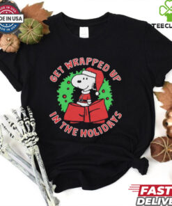 Peanuts Snoopy Get Wrapped Up In The Holidays Christmas 2024 t hoodie, sweater, longsleeve, shirt v-neck, t-shirt