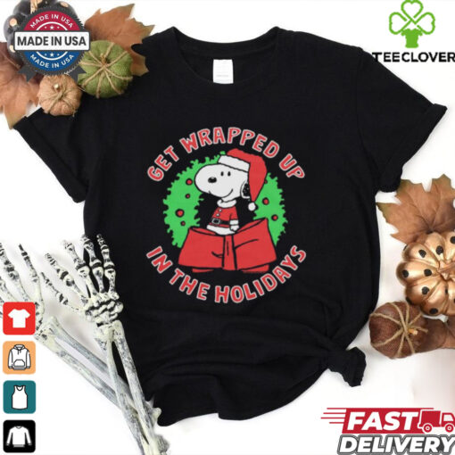 Peanuts Snoopy Get Wrapped Up In The Holidays Christmas 2024 t hoodie, sweater, longsleeve, shirt v-neck, t-shirt