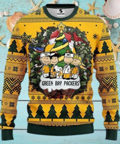 Peanuts Snoopy Green Bay Packers Ugly Christmas Sweater