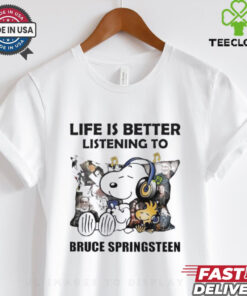 Peanuts Snoopy Life Is Better Listening To Bruce Springsteen Shirt 2 Peanuts Snoopy Life Is Better Listening To Bruce Springsteen Shirt